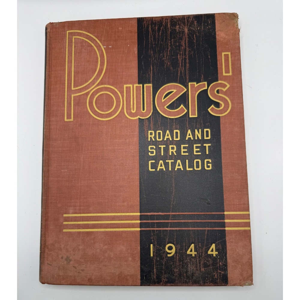 Vintage 1944 Powers Road and Street Catalog 20th Edition Hardcover Industrial